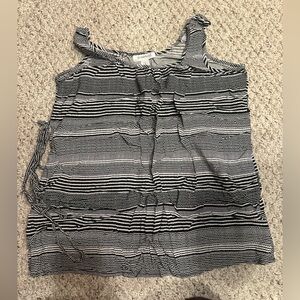 Motherhood Black & White Striped Maternity Cami
